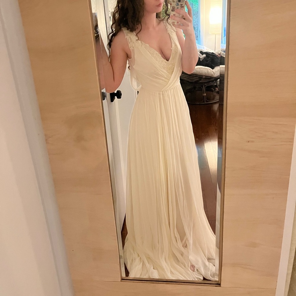 Jenny Yoo Aura Fairy Wing Wedding Gown BHLDN Anthropologie Bridal Dress